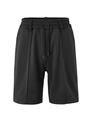 Men's black mesh shorts with breathable fabric and drawstring elastic waist - S / Black