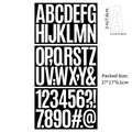 3 inch zelfklevende set met hoofdletters en cijfers voor DIY decoratie projecten - Wit