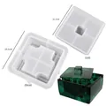 Moule ovale en silicone pour bougie avec couvercle pour boîte de rangement et cendrier DIY - Cendrier Carré - Base + Couvercle