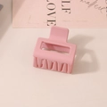 Minimalist square matte pink hair claw clip for women in soft studio lighting - Bulk/5cm / Lotus root pink
