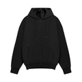 Herren Kapuzenpullover in Schwarz mit Reißverschluss, Fleece-Futter und Taschen - S / Schwarz
