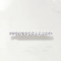 Elegant silver hair clip featuring a row of sparkling white rhinestones for women - Single Line Rhinestone