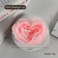 Pink heart-shaped rose scented candle in Shangri-La fragrance for romantic gifts - Medium/Pink (Shangri-La)