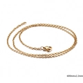 Titanium steel 600mm x 2.2mm punk style golden rolo chain necklace for women - 600mm x 2.2mm (KN80699-Z)