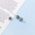 Retro silver pumpkin-shaped spacer beads with vertical texture for DIY jewelry crafts - Pumpkin Pattern Lantern Spacer Bead (16362) / 1 Piece/Pack (6x6mm) / Antique Silver