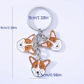 Süßer Emaille-Corgi-Hunde-Schlüsselanhänger für Taschen mit 9cm Gesamtlänge - Corgi