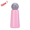 Bouteille isotherme en acier rose avec un bouchon gris rond au design minimaliste moderne - Gris & Rose