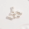 Irregular textured S925 silver bamboo tube spacer beads for vintage jewelry making - Rhombus Pattern (SZ64) / Large 2.5*6mm (Pack of 5) / Silver