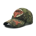 Berretto da baseball mimetico con ricamo toro Texas rosso e classica visiera curva - Mimetico Testa di Toro