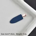 Minimalist matte dark blue acetate hair clip with rose gold metal fastener 6cm - 4# Dark Blue 6cm Painted No-Trace Clip