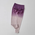 Pantalon de yoga dégradé violet taille haute sans couture avec effet push-up - Raisin Pourpre Rose