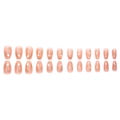 Lot de 24 faux ongles ballerine rose nude avec motifs d'étoiles et petits strass brillants - Style Étoile de Cœur Rose (D275)