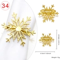 Detailed size specifications for a gold snowflake napkin ring with 12g weight info - Gold Snowflake (34 Gold)