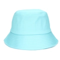Sombrero de pescador minimalista azul cielo de algodón con ala cosida para el sol de verano - Azul Cielo