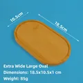 Oval bamboo tray with natural grain finish measuring 18.5x10.5x1 cm for DIY crafts - 18.5cm Widened Large Oval Tray