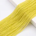 Strand of 2mm lemon yellow faceted glass beads for DIY necklaces and craft projects - Golden Yellow Baked Color