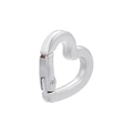 Macro shot of silver heart-shaped spring clasp connector for DIY jewelry making - Small Heart / Silver