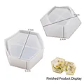 Moule en silicone hexagonal avec séparateur pour boîte de rangement en résine DIY - N°1 Hexagone
