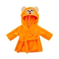 Orange plush monkey hooded bathrobe for 18 inch dolls with cute animal embroidery - Orange Monkey