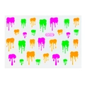 Adesivi per unghie fluorescenti con motivo a gocce di slime neon modello WG6079 fondo bianco - WG6079 (Goccia d'Acqua)