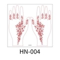 Temporary henna tattoo sticker waterproof brown red lace hand design body art decoration - 220X210MM / HN-004