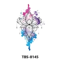 Temporary tattoo with watercolor lotus flower and geometric pattern design, model TBS-8145 - Th-216 / 210*148mm