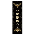 Vertical wall hanging with sun and moon phases and skull moth mystic art illustration - Style 41 / 40x150cm