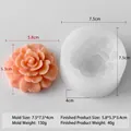 3D flower rose silicone mold for DIY candles and handmade soap making with dimensions - Rose Style (H-0711)