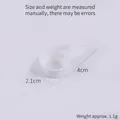Miniature white plastic soup ladle toy model for 4cm dollhouse kitchen accessories - White