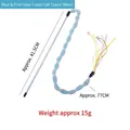 Juguete interactivo para gatos rosa y azul con tubo flexible trenzado y colgante borla - Borla de Tubo Azul Rosa