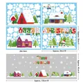 Christmas window stickers set with snowman, tree and house decals, 4 sheets of 20x30cm - Christmas Snow House Sticker BQ084