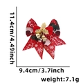 Red Christmas bow decoration with gold bells and Merry Christmas text for tree decor - One Size / Type G/Red Tree Snowflake