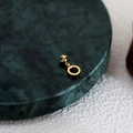 Minimalist gold sphere pendant on round loop accessory with polished finish - Letter Pendant (O) / Gold