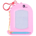 Pink dinosaur portable magnetic drawing board for kids with stylus and mini clip - Dinosaur Solid Pink Board