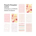 50-piece peach theme vintage decorative paper set for scrapbooking, 10 patterns - Peach Juice