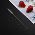 Nylon bristle cleaning brush for reusable straws with 20cm metal wire handle - Straw Cleaning Brush 200mm