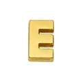 8MM golden metal letter E charm for DIY keychain and jewelry accessories with polished finish - Letter-E / 8mm (Inner Diameter)