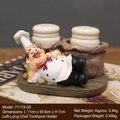 European chef figurine toothpick holder set for kitchen and cafe tabletop decoration - Left Reclining Chef Toothpick Holder