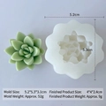 3D succulent silicone mold for DIY scented candles and plaster flower pot crafts - Succulent H-0560