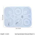 Water drop resin earring silicone mold 14.7x10.5cm for DIY jewelry pendants - Style 9 / Translucent White