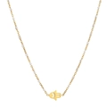 Collier Main de Hamsa doré minimaliste avec petites perles blanches sur chaîne fine - Sl054 - Collier Blanc