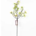 Artificial yellow-green berry branch with glossy finish on minimalist white background - Green