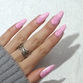 Rosa Stiletto-Kunstnägel zum Aufkleben mit geprägten Herzmustern auf weißem Grund - Rosa Herz geprägt (Klebertyp) (Y-383)