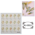 5D retro baroque gold frame gem nail art stickers decorative self adhesive decal sheet RJ0012 - Cartoon Sticker (RJ-0012) / 60X60mm