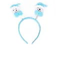 Light blue plush bear headband with spring design for Christmas and parties - TK-03LB (Spring Headband Series: Light Blue Bear)