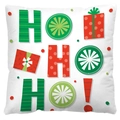 Christmas red and green plaid pillowcase with Ho Ho Ho text on soft plush fabric - Style 10-Red HO HO HO!