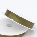 Zwei Rollen feiner antikgoldener Stahldraht für DIY-Schmuckherstellung und Perlenfädeln - 0.38mm x 25m / Grün