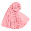 Pink jersey hijab scarf for women, lightweight cotton blend windproof headwrap scarf - Pink