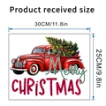 Size specifications for the Christmas truck and tree waterproof decorative wall sticker - SD-58F (Merry Christmas Truck)