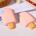 Pink popsicle shaped resin charms for DIY cream phone case and craft decoration - Bitten Popsicle / Pink